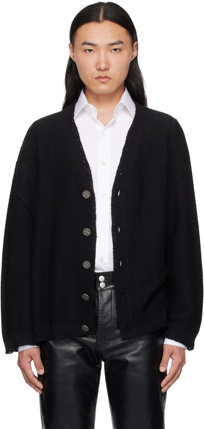 Sweater Enfants Riches Déprimés Enfants Riches Déprimés Asymmetrical Cardigan Sort | 080-250