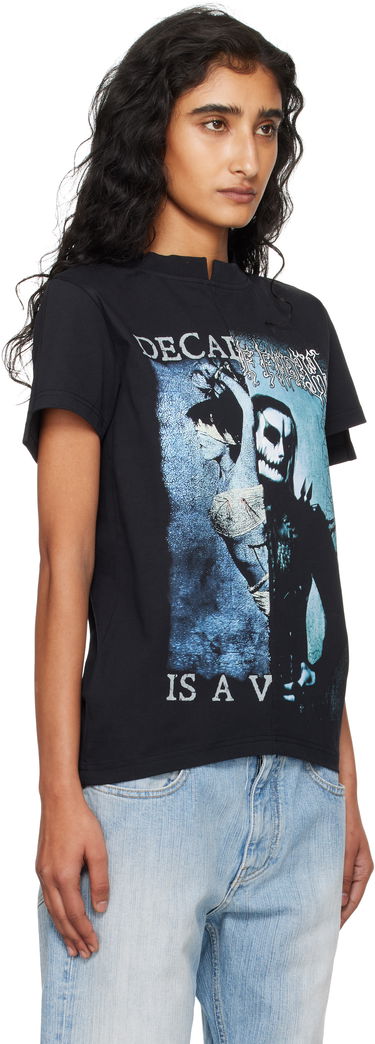 T-shirt VETEMENTS VETEMENTS Cradle of Filth Cut-Up Fitted T-Shirt Sort | WCF76TR960BB, 1