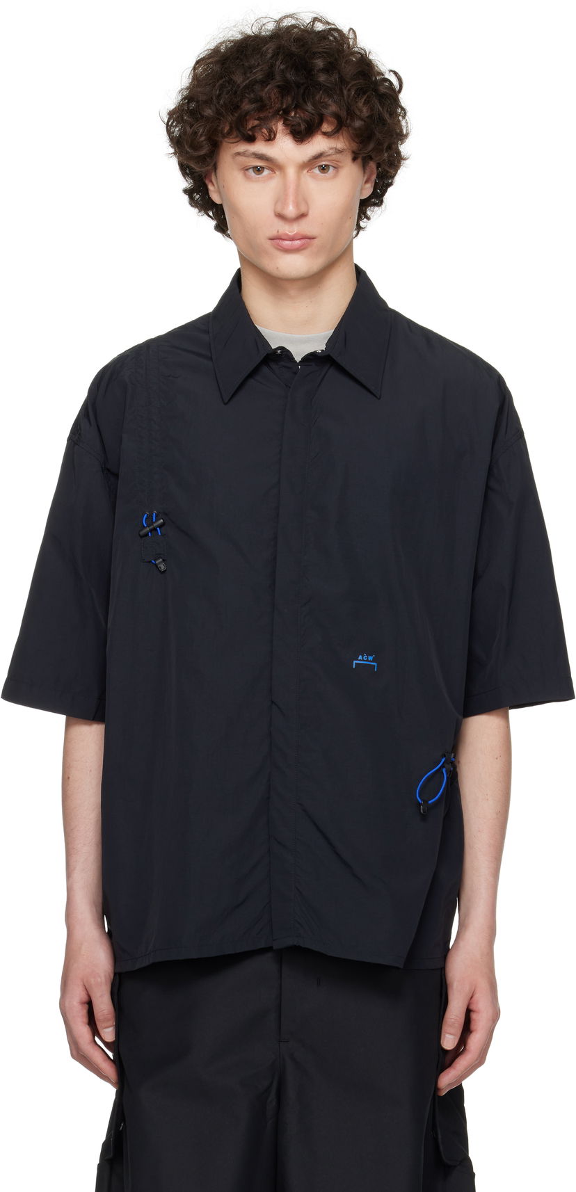 Skjorte A-COLD-WALL* A-COLD-WALL* Balfron Short Sleeve Shirt Sort | ACWMSH166