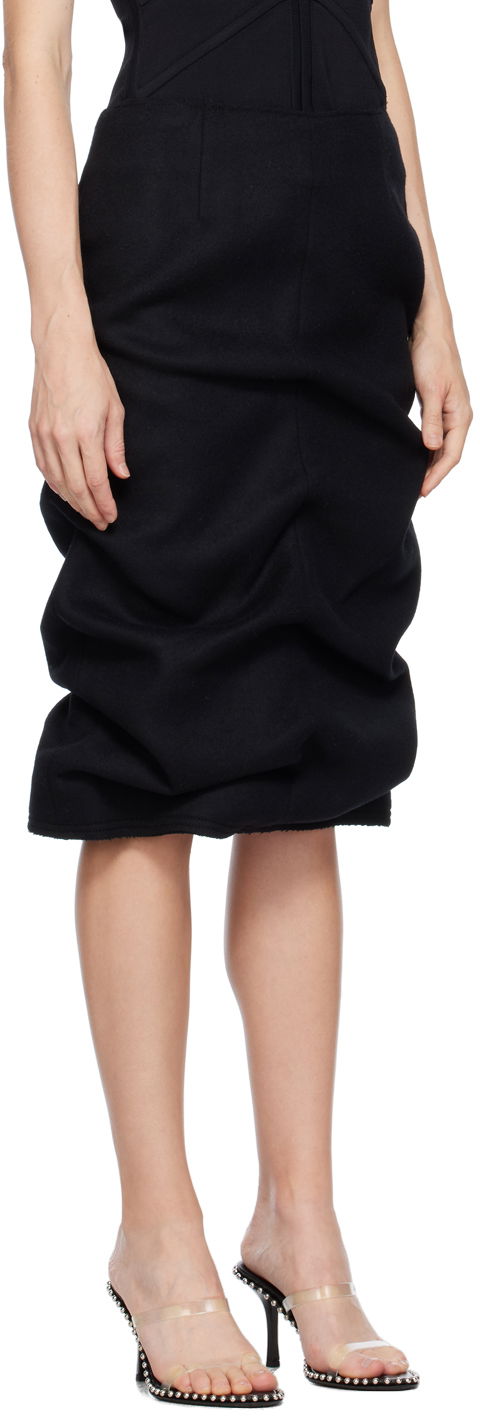 Nederdel We11done We11done Tucked Midi Skirt Sort | WD-SK3-23-211-W-BK, 1