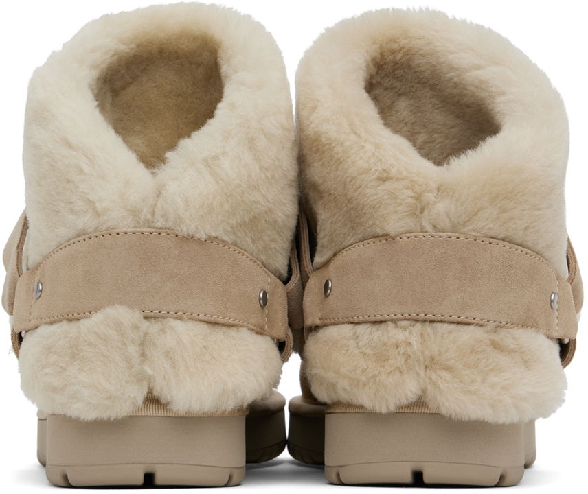 Tøj Burberry Burberry Chubby Shearling Boots Beige | 8095352, 1
