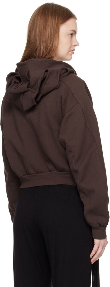 Sweatshirt Ottolinger Ottolinger Distressed Zip Hoodie Brun | 115-600415-02, 2