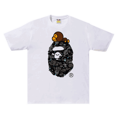 T-shirt BAPE Space Camo Milo On Big Ape Tee Hvid | 2F30 110 008 WHITE, 0