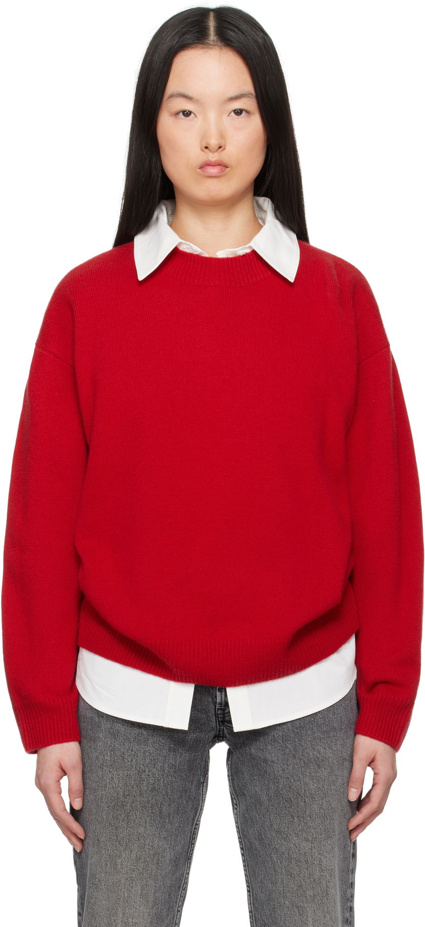 Sweater Anine Bing Anine Bing Lee Crewneck Sweater Rød | A-09-10662-RED13