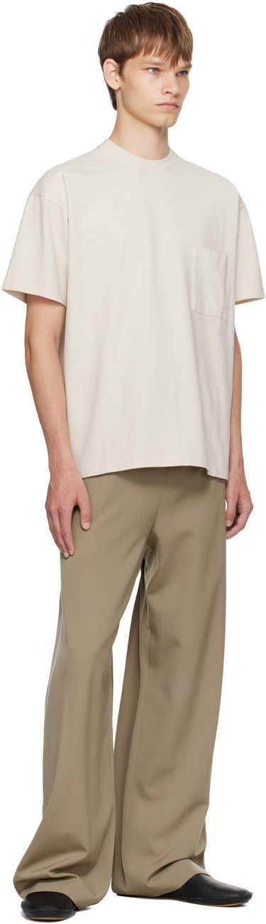 T-shirt The Row The Row Niels Pocket T-Shirt Beige | 1112-K526, 3