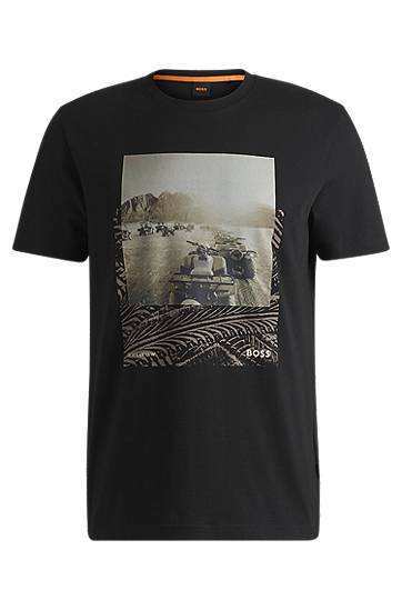 T-shirt BOSS BOSS T-Shirt with Desert Graphic Print Sort | 50539187