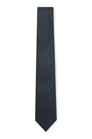 Bælter BOSS Jacquard Tie and Pocket Square Set Mørkeblå | 50532039