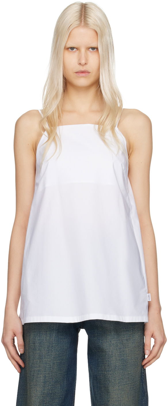 Tanktop Maison Margiela MM6 Low Back Camisole Hvid | S52NC0331 S47294