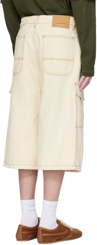 Shorts AMI AMI Paris Cotton Wide Fit Cargo Bermuda Shorts Beige | HSO406.DE0039, 2