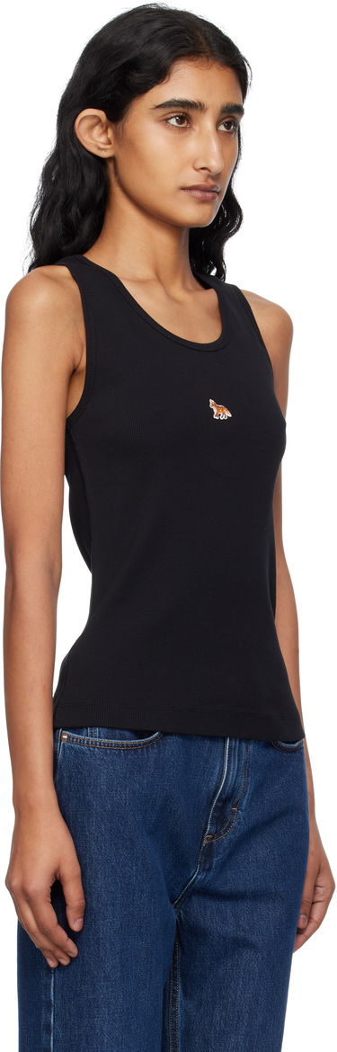 Tanktop MAISON KITSUNÉ Maison Kitsuné 'Baby Fox' Ribbed Tank Top Hvid | PW00623KA0033, 4