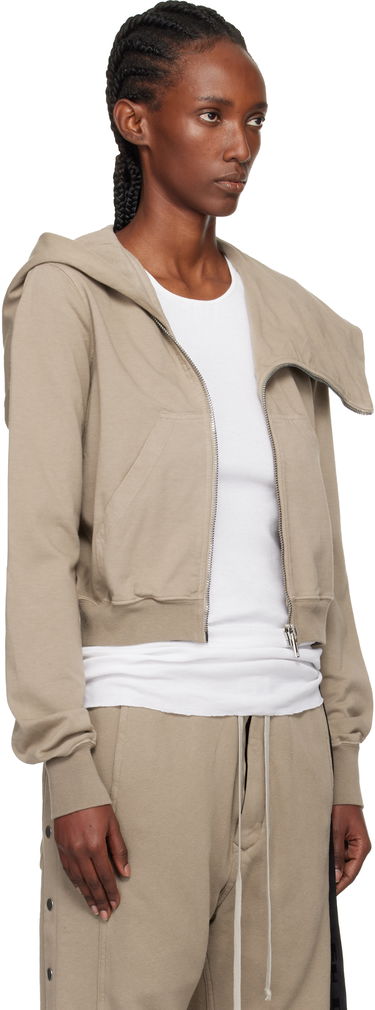 Sweatshirt Rick Owens Concordians Mountain Asymmetrical Zip Hoodie Brun | DS02E7247 RIG, 4