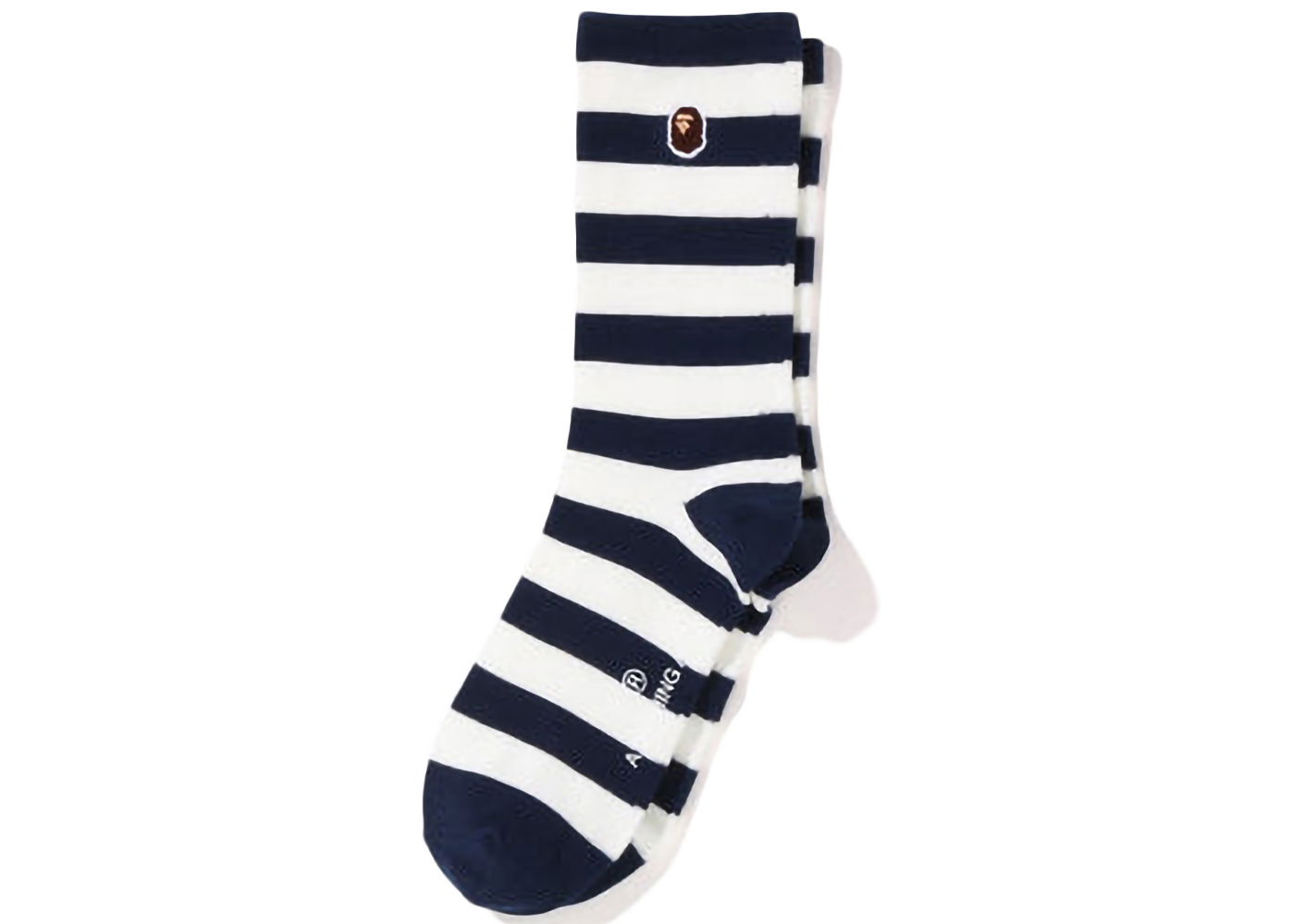 Sokker BAPE Ape Head One Point Hoop Socks Mørkeblå | 1I25-184-001, 0