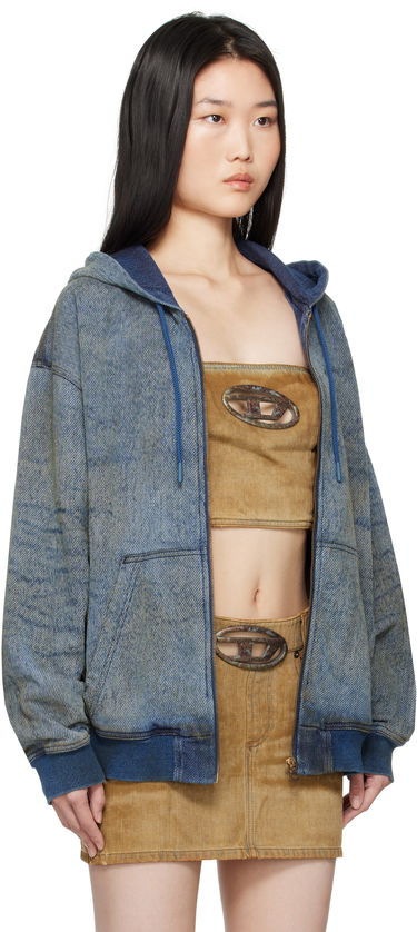 Sweatshirt Diesel D-Hari-Fsf Denim Hoodie Jacket Blå | A16492 068QE, 1