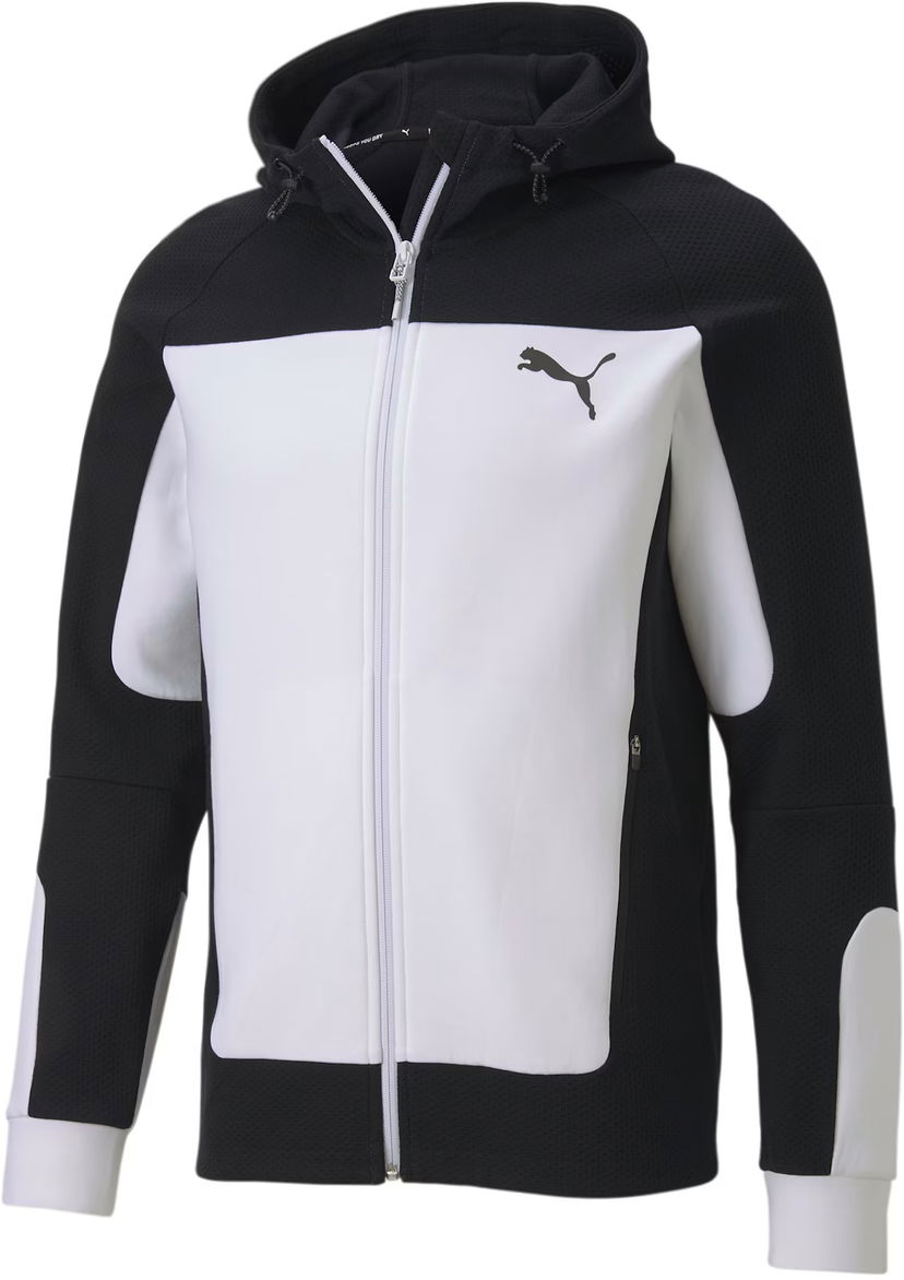 Jakke Puma EVOSTRIPE Hooded Jacket Hvid | 581486-002
