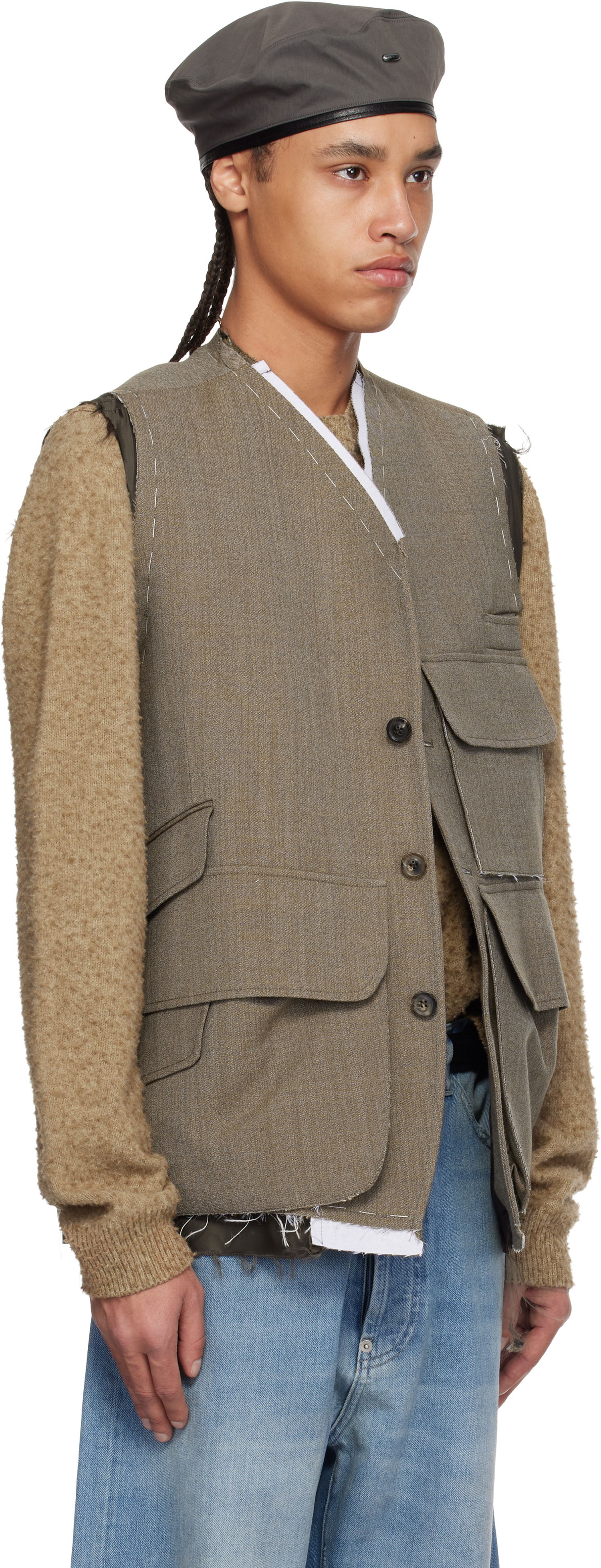 Vest Maison Margiela Maison Margiela Sleeveless Wool Vest Grå | S50FB0109 M35414, 1