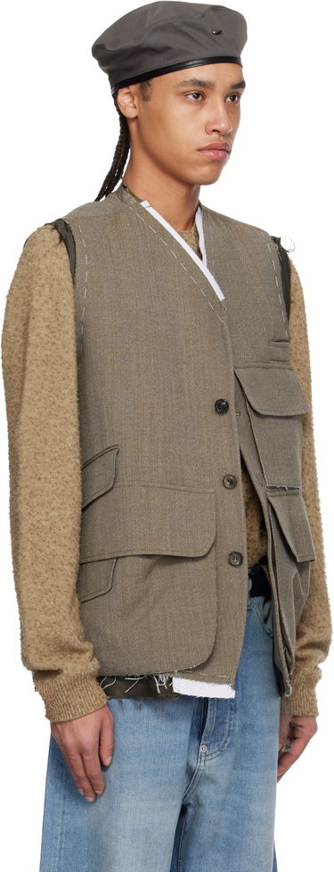 Vest Maison Margiela Maison Margiela Sleeveless Wool Vest Grå | S50FB0109 M35414, 1