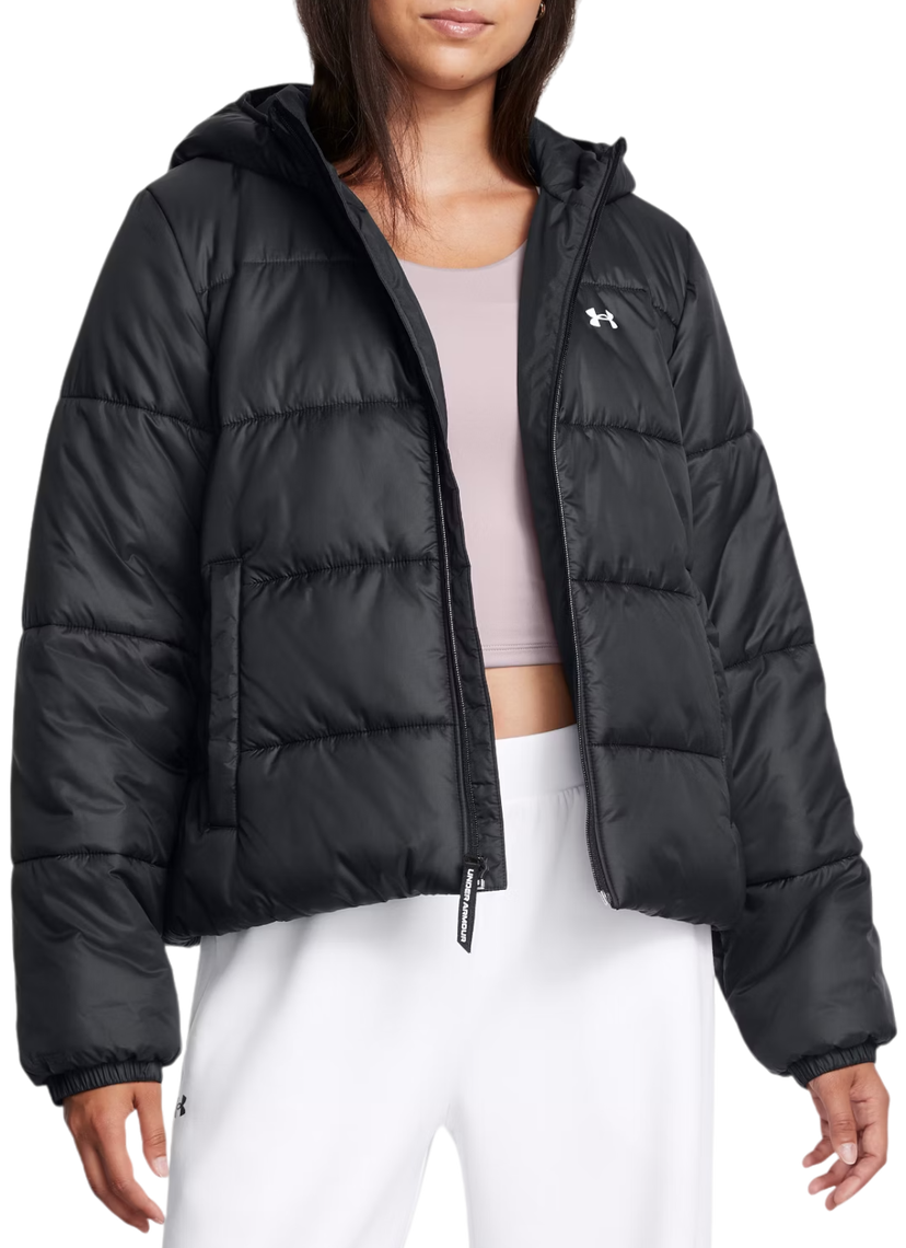 Puffer jakke Under Armour LW Insulate Hooded Jacket Sort | 1389183-001
