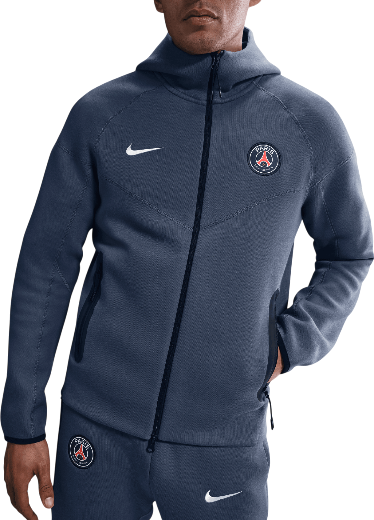 Sweatshirt Nike PSG Tech Fleece Full-Zip Hoodie Blå | hj6432-491, 0