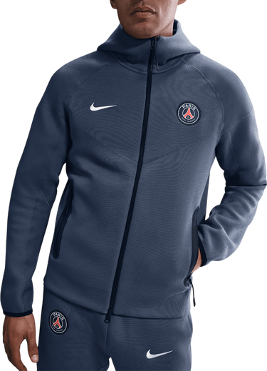 Sweatshirt Nike PSG Tech Fleece Full-Zip Hoodie Blå | hj6432-491, 0