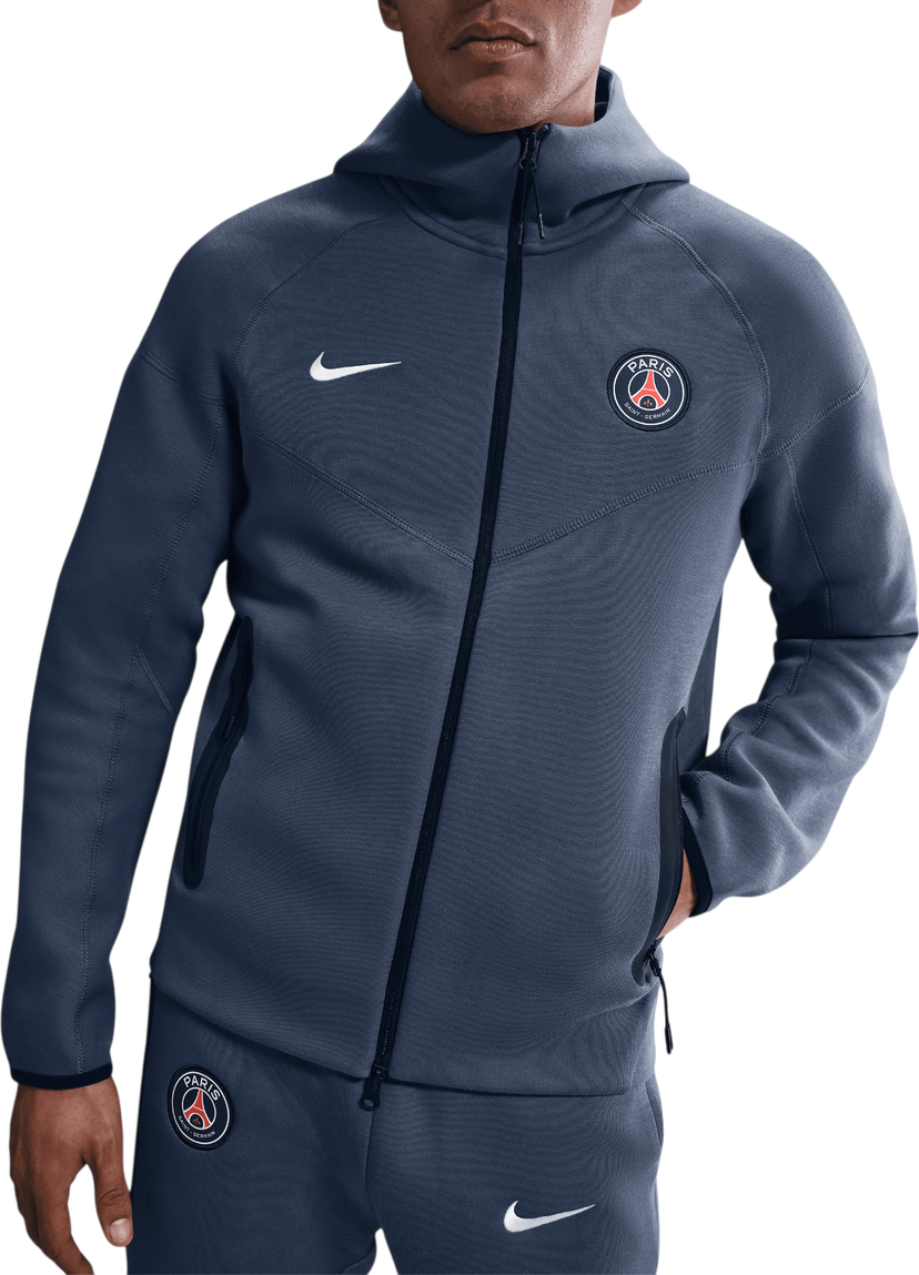 Sweatshirt Nike PSG Tech Fleece Full-Zip Hoodie Blå | hj6432-491