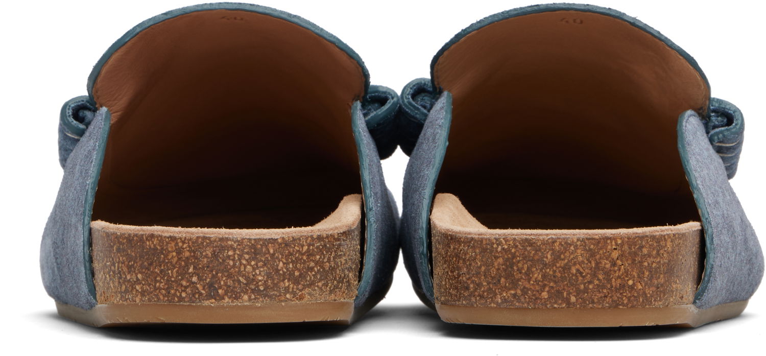Sneakers og sko JW Anderson JW Anderson Felt Stitch Loafer Mules Blå | LF0078-LA0380, 1