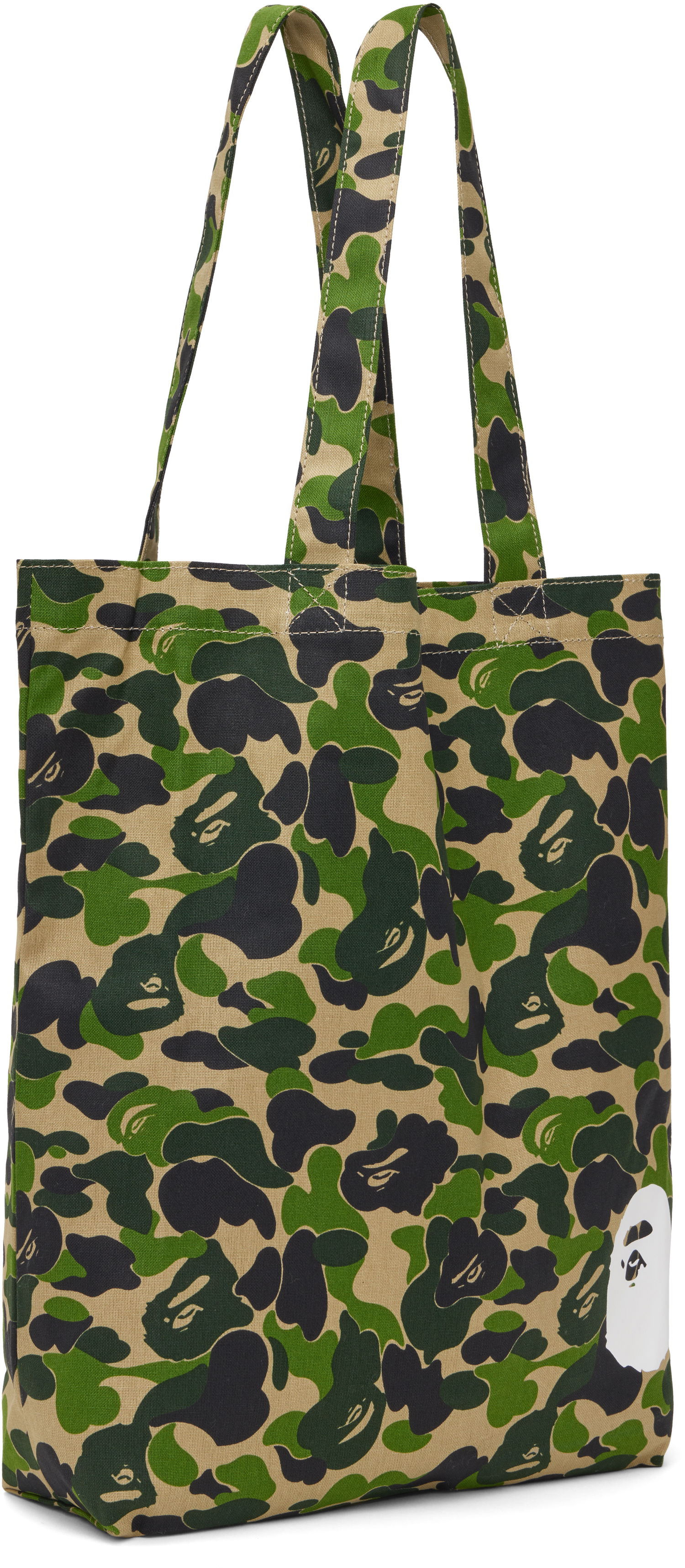 Mulepose BAPE A Bathing Ape ABC Camo Tote Bag Grøn | 001BAK801010M, 1