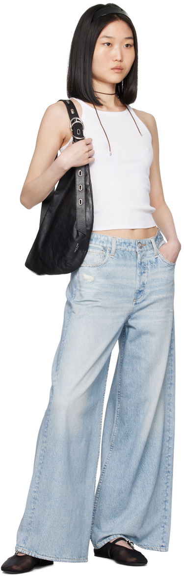 Jeans rag & bone rag & bone Miramar Sofie Ankle Wide-Leg Trousers Blå | WCW24S70078207, 3