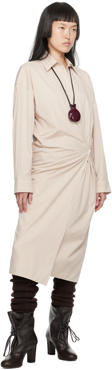 Kjole LEMAIRE Lemaire Twisted Midi Dress Beige | DR1024 LF1106, 3