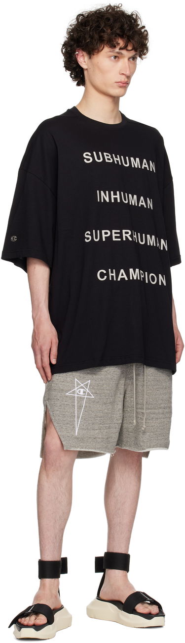 T-shirt Rick Owens Rick Owens Champion Edition Tommy T-Shirt Sort | CM01E1675 CHJG JERSEY, 3