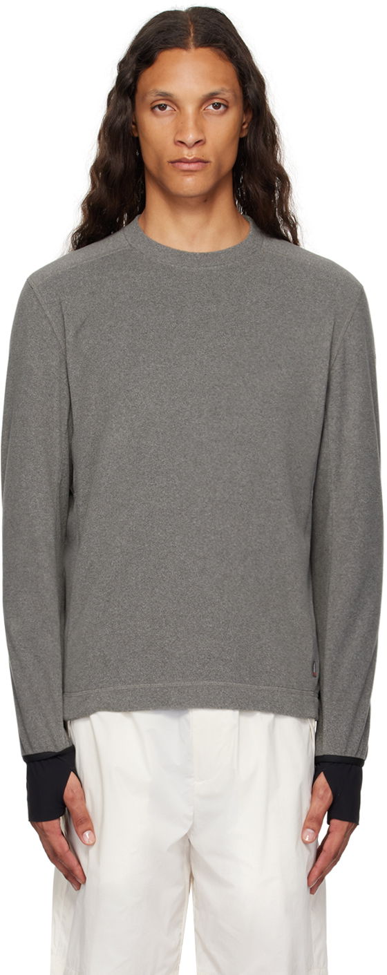Sweater Moncler Grenoble Gray Polartec Sweater Grå | J20978G00002899ZX