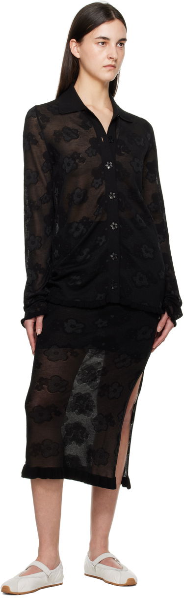 Nederdel Cecilie Bahnsen Cecilie Bahnsen Pegonia Floral Midi Skirt Sort | 1.25KNI50006 PEGONIA SKIRT, 3
