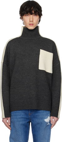 JW Anderson Dual Tone Turtleneck with Patch Pocket