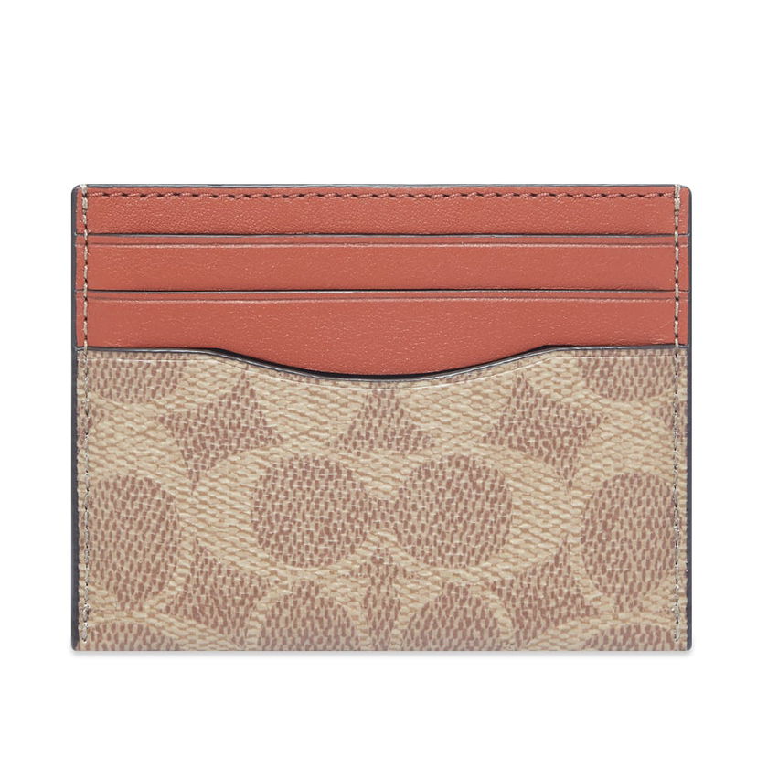 Tegnebog Coach Signature Canvas And Leather Card Holder Brun | 936-NU3