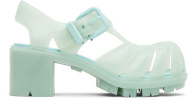 Skopleje Bottega Veneta Bottega Veneta Gertie Fisherman Heeled Sandals Grøn | 827620 V2AS0, 0