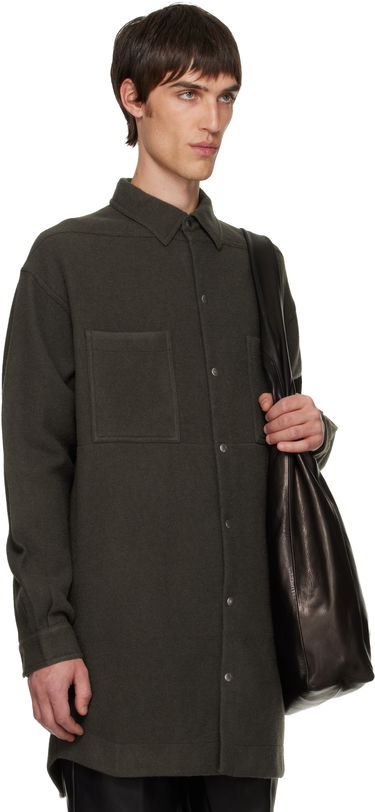 Skjorte Rick Owens Concordians Oversized Outershirt Grøn | RU02E1739 WBD, 1