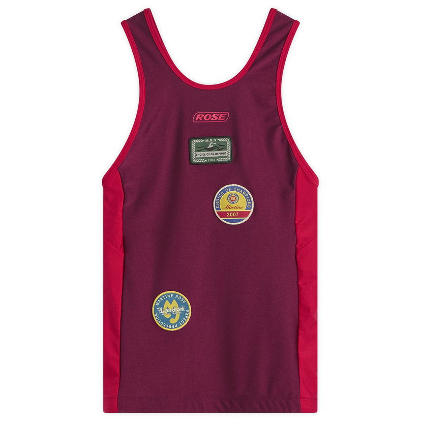 Tanktop Martine Rose Martine Rose Badge Vest, Size Large Bourgogne | 661JT06102-RED