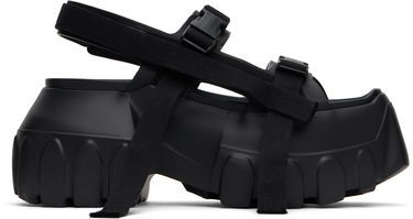 Skopleje Rick Owens Rick Owens Hollywood Mega Tractor Heeled Sandals Sort | RP01E7866 LOO, 0