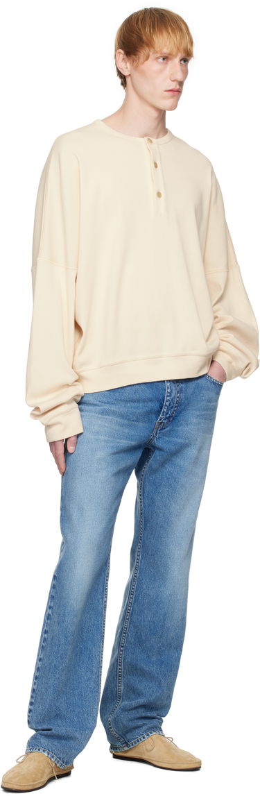 Sweatshirt The Row The Row Greto Henley Sweatshirt Beige | 945-K660, 3