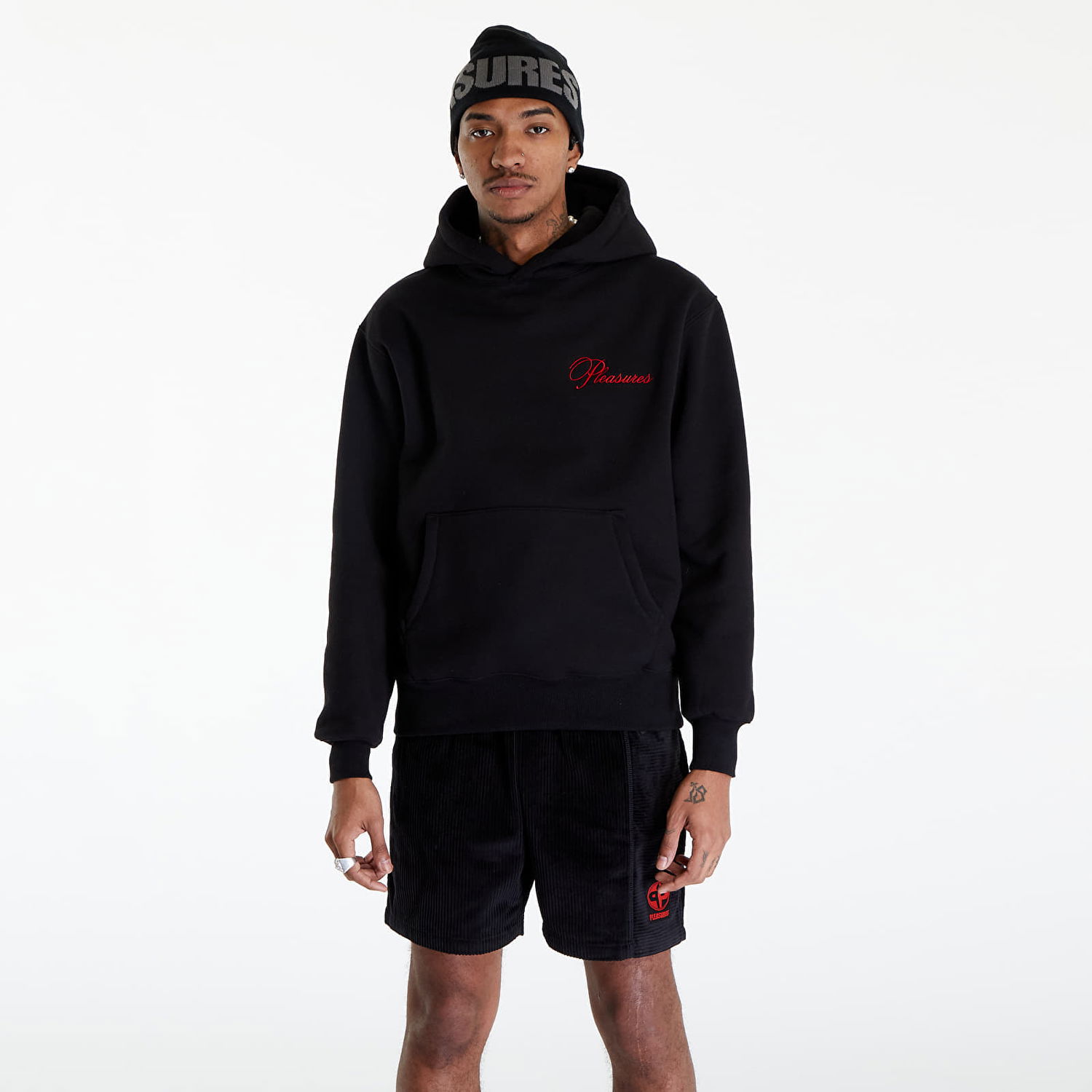 Sweatshirt Pleasures Cafe Hoodie Sort | P24SP026 BLACK, 0