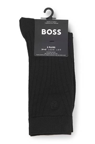 Sokker BOSS Two-Pack of Regular-Length Monogram Socks Sort | 50537758, 1