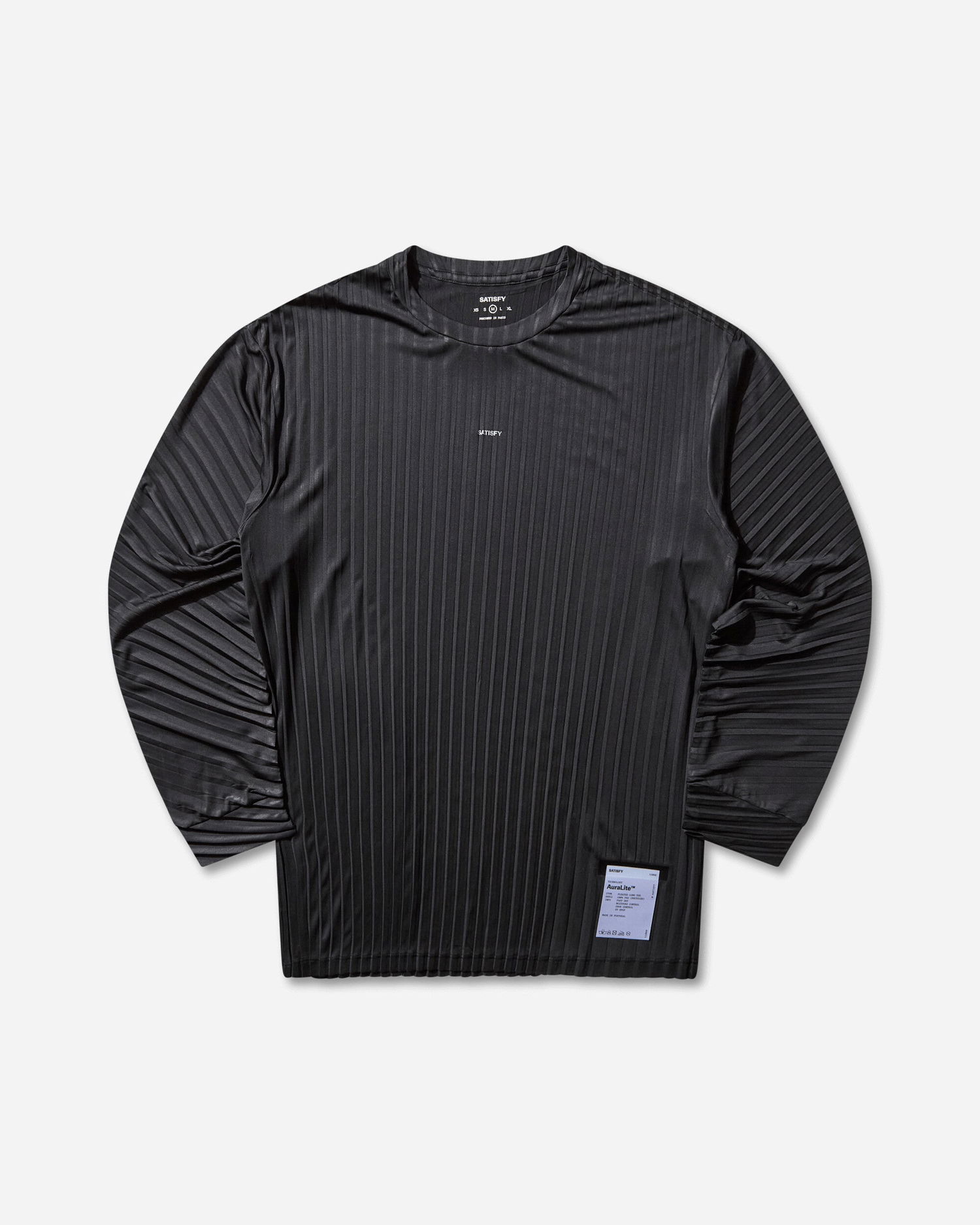 T-shirt Satisfy AuraLite Pleated Long T-Shirt Sort | 11068 00001, 1