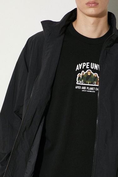 Vindjakke AAPE by A Bathing Ape AAPE Oversize Track Jacket AAPLJM7640XXM Sort | AAPLJM7640XXM, 7