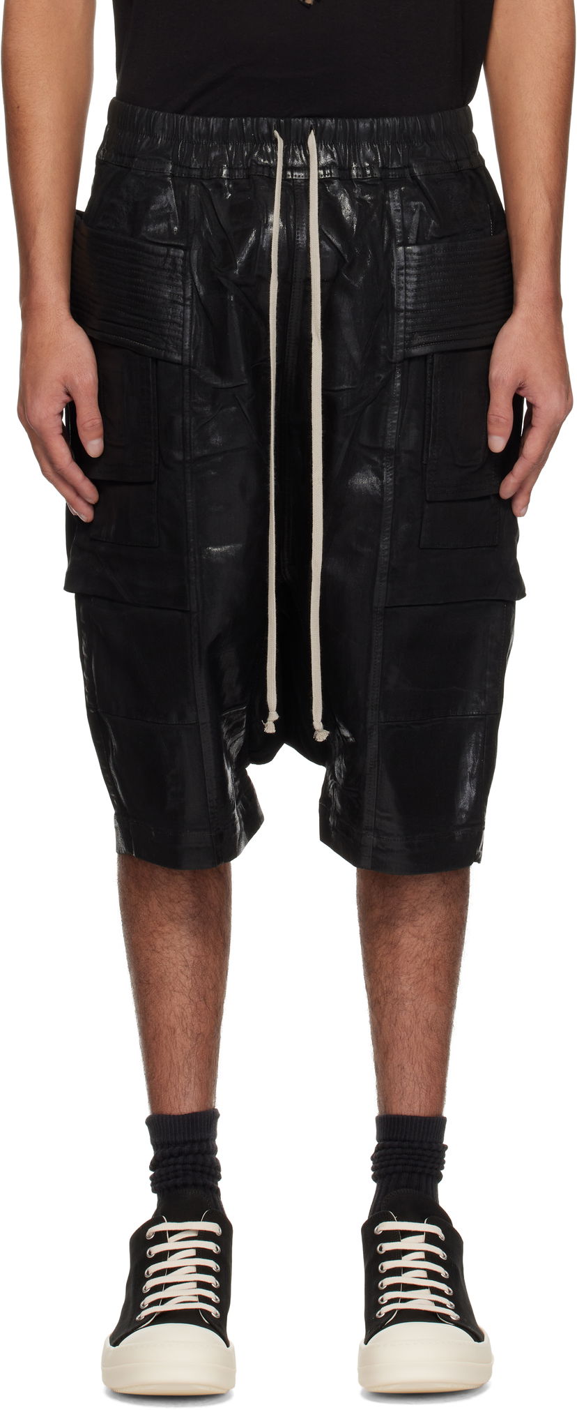 Shorts Rick Owens Rick Owens DRKSHDW Hollywood Creatch Cargo Pods Shorts Sort | DU01E3382 SCF