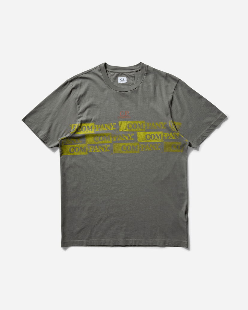 T-shirt C.P. Company Horizontal Logo T-Shirt Grå | 18CMTS309A-005431G 935