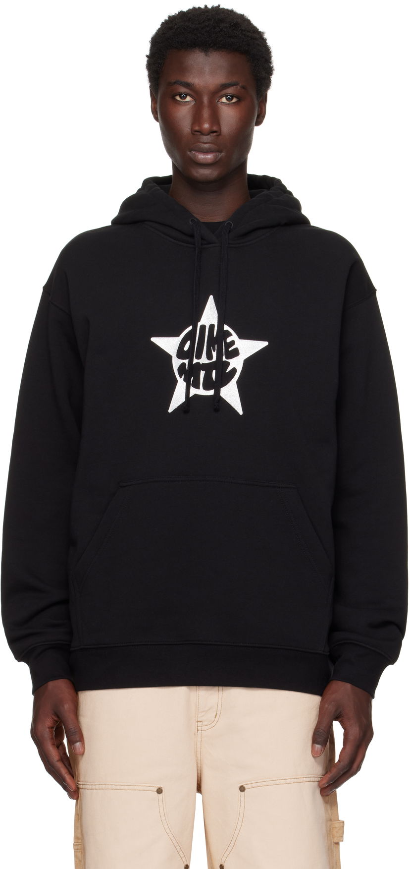 Sweatshirt Dime Dime Star Hoodie Sort | DIMESU2546BLK