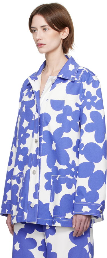 Jakke Marni Marni Dillies Print Jacket Blå | JKMA0347S0 UTC462, 3