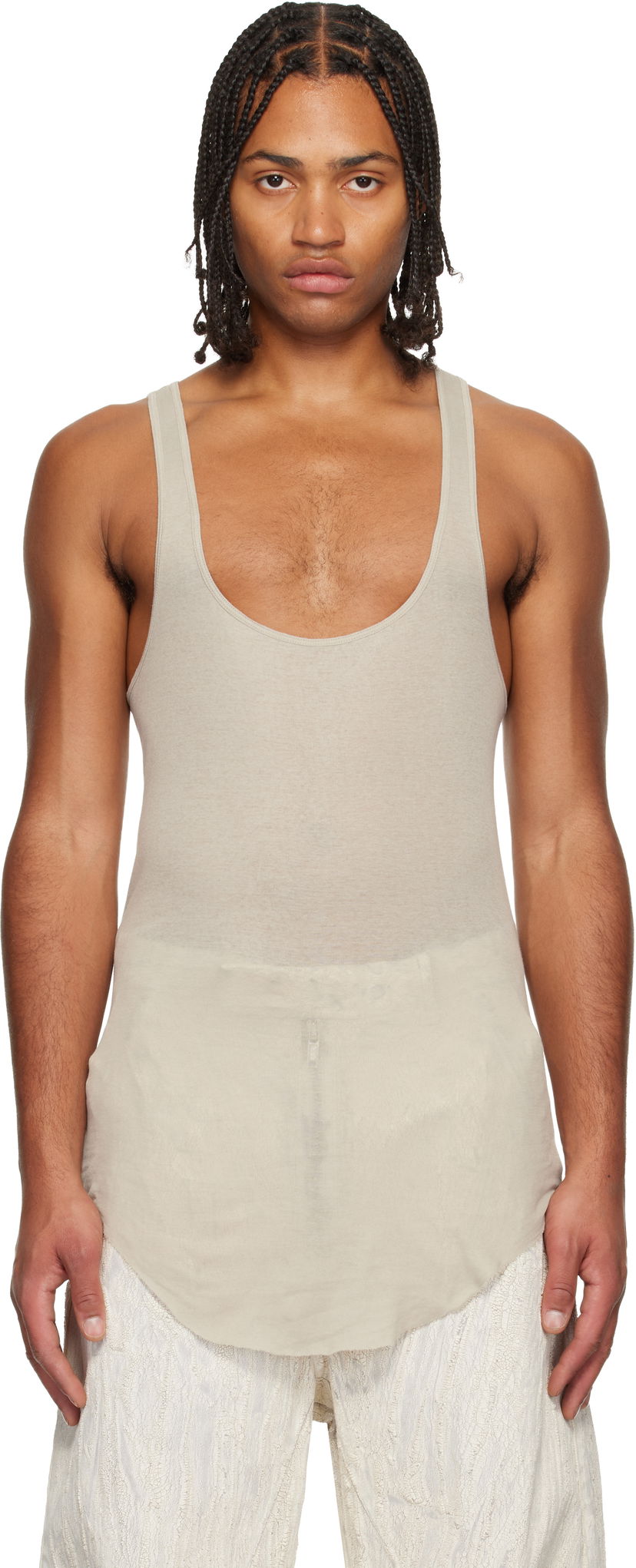 Tanktop Rick Owens Concordians Pony Tank Top Beige | RR02E1104 MR