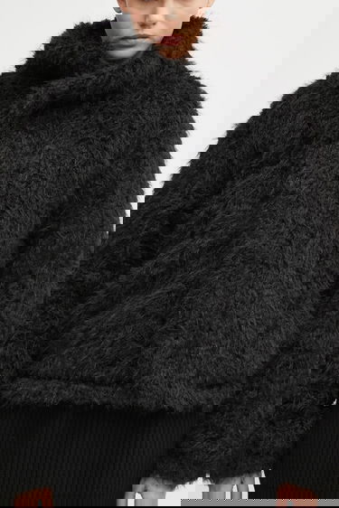 Jakke HELIOT EMIL Heliot Emil Shaggy High Neck Jacket Sort | AW25.W.02.168.BLK01, 3