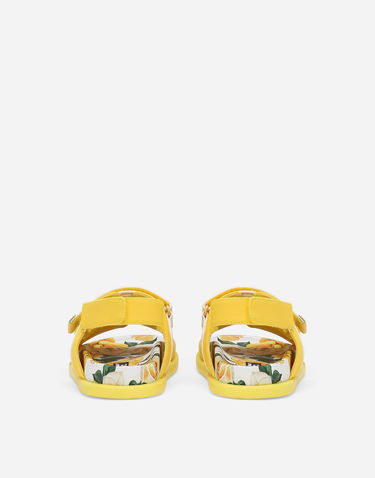 Sneakers og sko Dolce & Gabbana Spandex Fabric Floral Print Sandals Gul | D11238AA975HA3VO, 2
