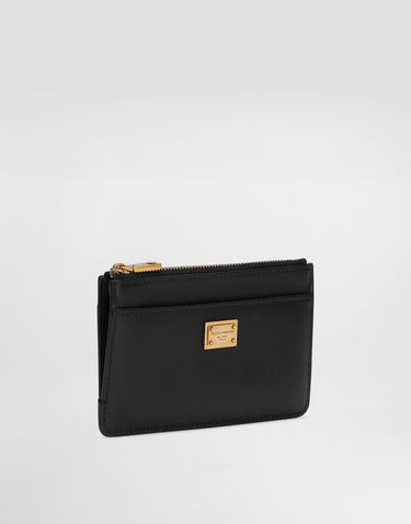 Tegnebog Dolce & Gabbana Dolce & Gabbana Plongé Calfskin Card Holder Sort | BI1261A9S2580999, 1